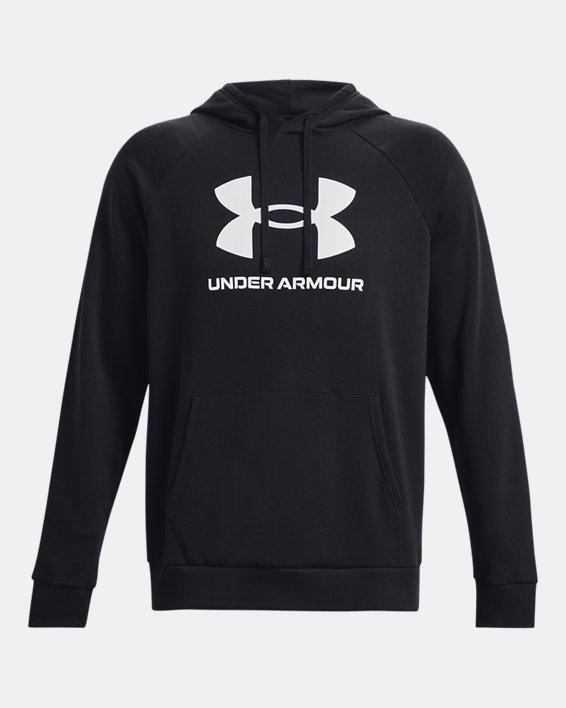Men's UA Rival Fleece Logo Hoodie in Black image number 4